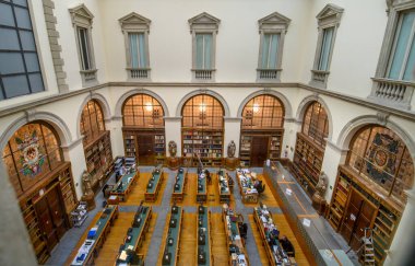 Milan, İtalya. Biblioteca ve Pinacoteca Ambrosiana ya da Ambrosian Kütüphane ve Sanat Galerisi