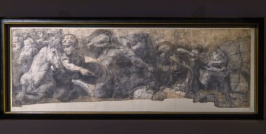 Milan, İtalya. Biblioteca ve Pinacoteca Ambrosiana ya da Ambrosian Kütüphane ve Sanat Galerisi