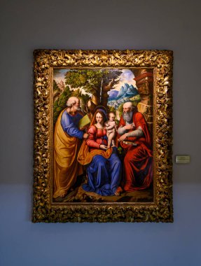 Milan, İtalya. Biblioteca ve Pinacoteca Ambrosiana ya da Ambrosian Kütüphane ve Sanat Galerisi