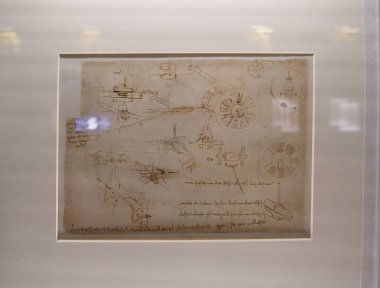 Milan, İtalya. Biblioteca ve Pinacoteca Ambrosiana ya da Ambrosian Kütüphane ve Sanat Galerisi