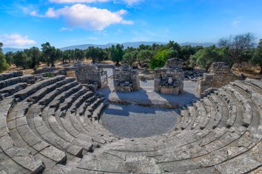 Nysa Ancient City in Sultanhisar district of Aydn Province of Turkey. Nysa on the Maeander in ancient Lydia. The bouleuterion (municipal senate) or Odeon  clipart