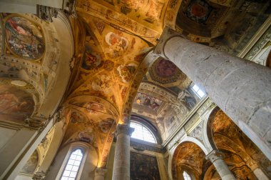 Brescia, İtalya. Kilisenin içinde Carmine 'li Aziz Maria ya da Santa Maria del Carmine Kilisesi