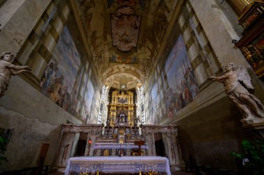 Brescia, İtalya. Kilisenin içinde Carmine 'li Aziz Maria ya da Santa Maria del Carmine Kilisesi