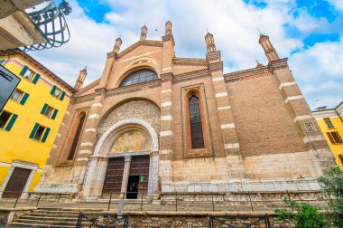 Brescia, İtalya. Carmine Kilisesi 'nden Aziz Maria veya Santa Maria del Carmine