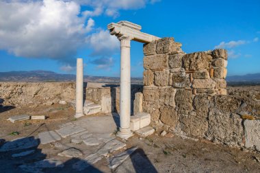 Ruins of the ancient city Laodicea on the Lycus in Denizli, Turkey clipart