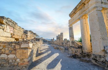 The ruins of the ancient city of Tripolis in Denizli Province, Turkey clipart