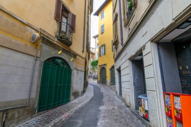 İtalya 'nın Bergamo şehrinin güzel manzarası