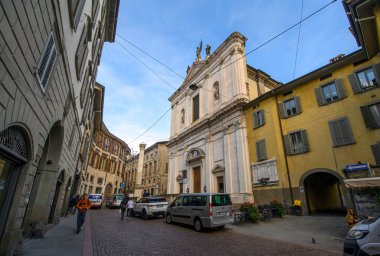 Bergamo, Italy. Basilica of St. Alexander in Column clipart