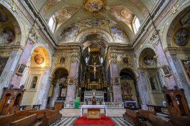 Bergamo, Italy. Interior of The church of di Sant'Agata nel Carmine clipart