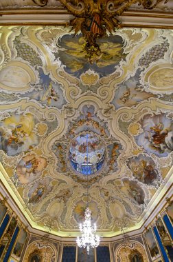 İtalya, Catania 'daki Palazzo Biscari' nin İçi