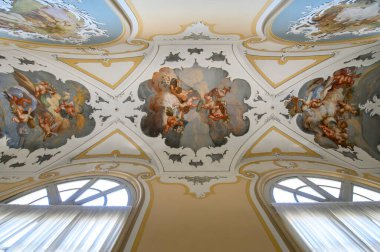 İtalya, Catania 'daki Palazzo Biscari' nin İçi