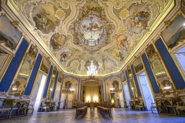 İtalya, Catania 'daki Palazzo Biscari' nin İçi