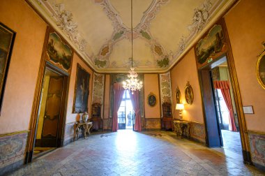İtalya, Catania 'daki Palazzo Biscari' nin İçi