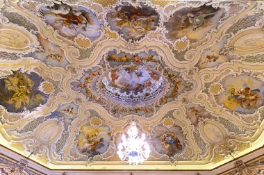 İtalya, Catania 'daki Palazzo Biscari' nin İçi