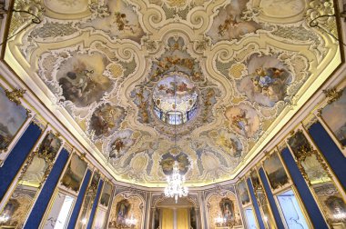 İtalya, Catania 'daki Palazzo Biscari' nin İçi