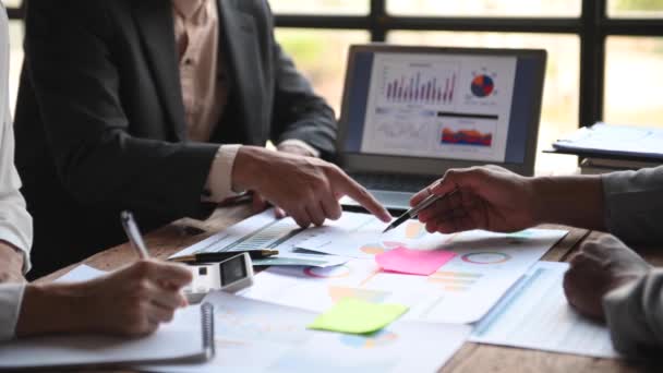 Business People Planning Strategy Analysis Office Concept Brainstorming Estratégias Colegas — Vídeo de Stock