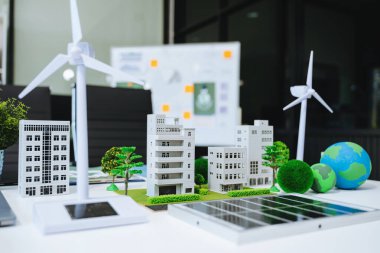 Karbon emisyonları küresel ısınmayı sınırlamak ve CO2 seviyelerini sürdürülebilir kalkınma yoluyla azaltmak için iklim değişikliğini. Ağ sıfır ve karbon nötr konsept.