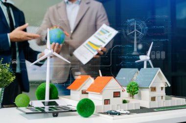 Geri dönüşüm planı ve tartışması ofis toplantı odasında yeniden kullanım politikası sembolünü azalttı