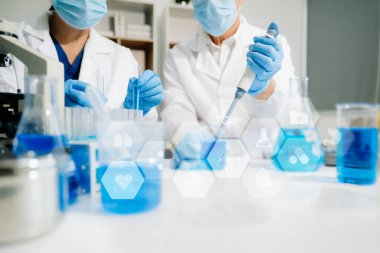 Biyoloji, kimya, kimya, kimya, deney, mikroskop, laboratuarda mikroskop, DNA, biyolojik tehlike.