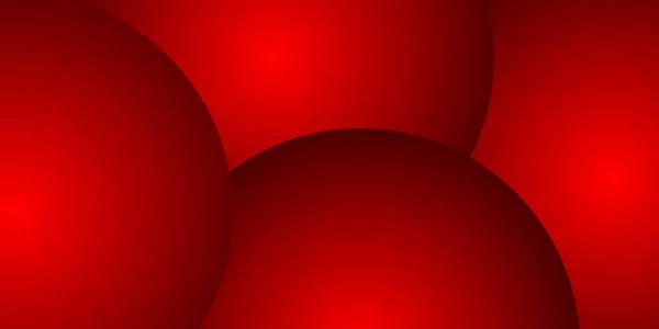 Fond Vectoriel Géométrique Abstrait Grands Cercles Transparents Rouges Modèle Dépliant — Image vectorielle