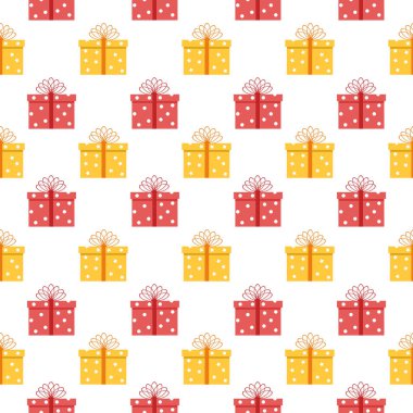 Şablon Çizilmiş Çizgi Çizim Çizimi Çizimi İçin Boks Günü Kusursuz Şablon Tasarımı Eldiven ve Hediye Kutusu