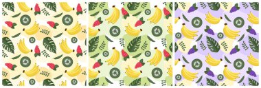 Vejetaryen, Meyve ya da Sebze Şablonu Taze, Organik ve Doğal Yiyecekler El Tarlasında Çizilmiş Düz Çizgili Çizgi Çizim Çizimi