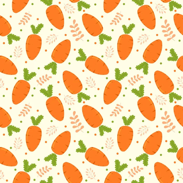 ベジタリアン フルーツ 野菜新鮮なオーガニック ナチュラルフードを手描きでシームレスなパターンデザインフラット漫画背景イラスト — ストックベクタ