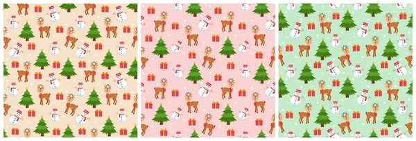 Набір Різдвяних Образів Вітрил Дизайн Santa Claus Tree Snowman Gifts — стоковий вектор