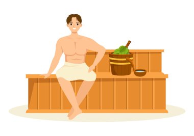 Sauna ve Buhar Odası İnsanların Rahatladığı, Vücutlarını Yıkadığı, Buhar Çıkardığı ya da Çizdiği El Çizimi Çizimlerinde Keyif Aldığı Bir Zaman
