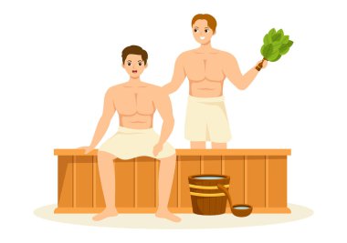 Sauna ve Buhar Odası İnsanların Rahatladığı, Vücutlarını Yıkadığı, Buhar Çıkardığı ya da Çizdiği El Çizimi Çizimlerinde Keyif Aldığı Bir Zaman