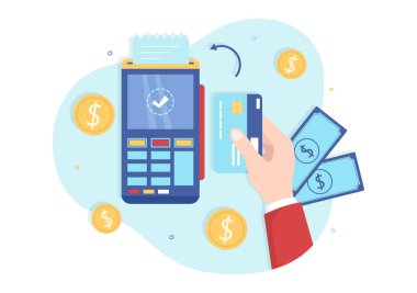 Halkın İşletmeyi ve Kazancı Çevrimiçi Düz Çizgi Film El Çizim Şablonları Çiziminde Çevrimiçi Olduğu Sayısal Pazarlama Stratejisi Ticaret Servisi