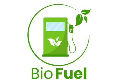 Yeşil Fıçılı Doğal Maddeler ve Bitkilerin Biyoyakıt Yaşam Döngüsü veya Düz El Çizim Şablonları Çizim Enerjisi