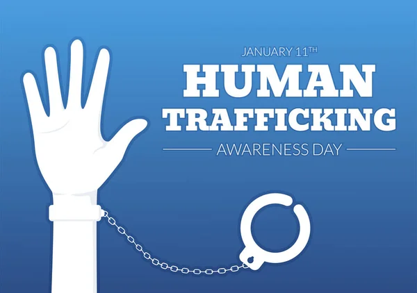 National Human Trafficking Awareness Day Januari Gaan Met Het Leven — Stockvector