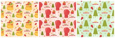 Şablon El Çizimi Çizim Çizimi Çizim Çizim Çizim Çizimi için Eldiven ve Hediye Kutusuyla Boks Günü İndirimli Kusursuz Desen Tasarımı