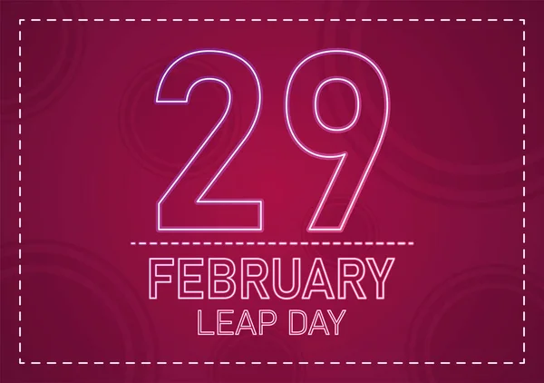 Happy Leap Day Fevereiro Com Sapo Bonito Estilo Plano Desenhos —  Vetores de Stock