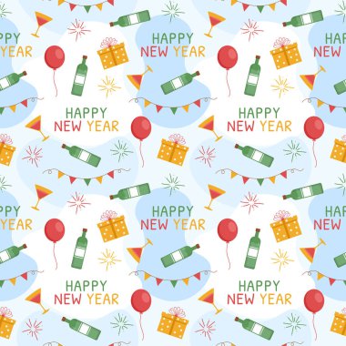 Mutlu yıllar 2023 Kusursuz Şablon El Çizimi Çizim Çizimi Çizimi Çizimi Dekorasyonu