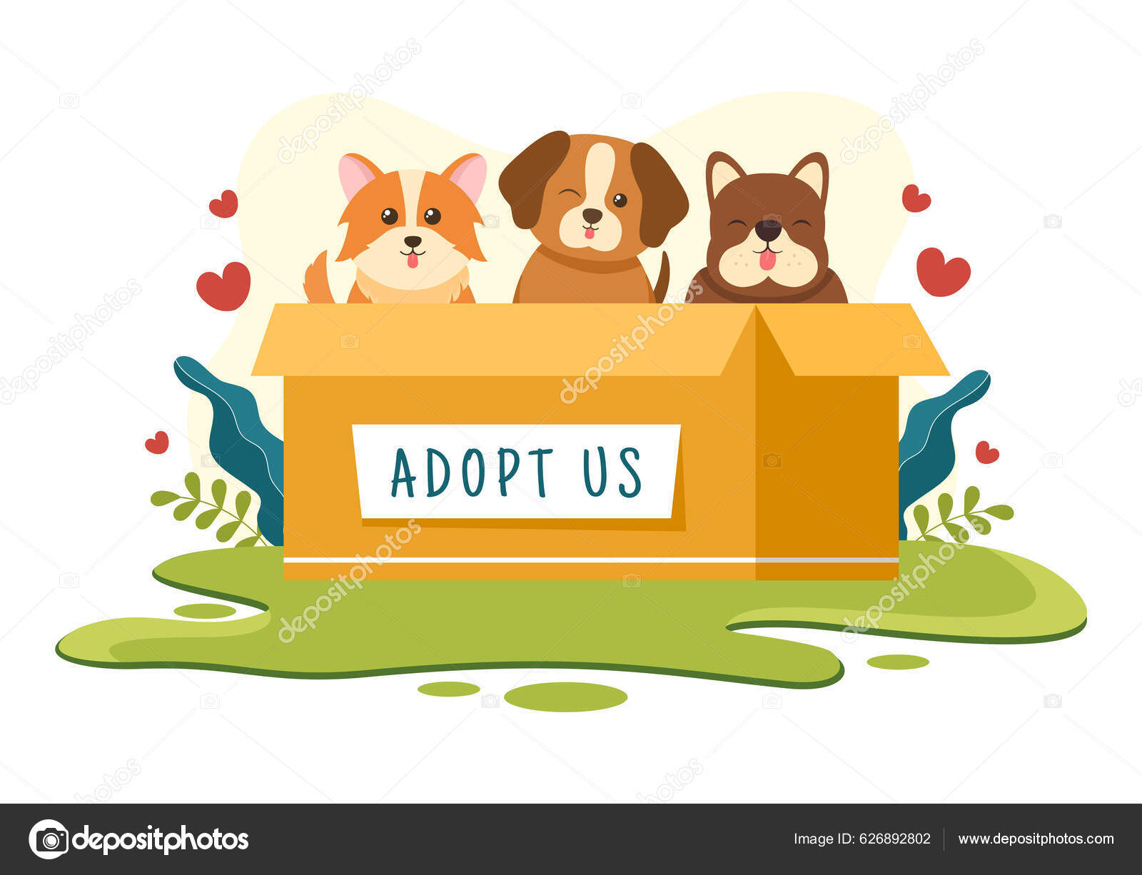 Mengadaptasi Pet Animal Shelter Form Cats Dogs Care Look Flat