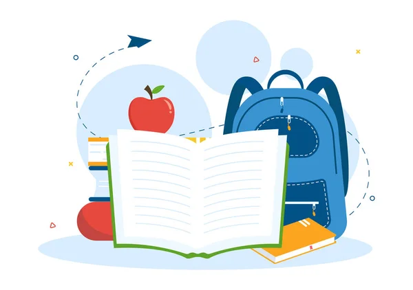Εκπαίδευση Και Γνώση Βιβλία Για Μάθηση Κατάλληλο Για Αφίσες Web — Διανυσματικό Αρχείο