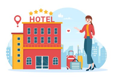 Derecelendirme Servisi ile Otel Gözden Geçirmesi, Değerlendirilmiş Müşteri, Ürün veya Düz El Çizim Şablonları Deneyimi Kullanıcı Memnuniyeti