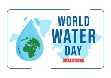 World Water Day on 5 March Illustration with Waterdrop from Earth for Web Banner or Landing Page in Flat Cartoon Hand Drawn Templates Illustration