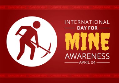 International Mine Awareness Day on April 04 Illustration with Do Not Step on Landmines for Web Banner in Flat Cartoon Hand Drawn Templates