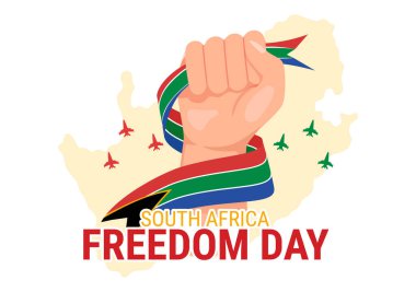27 Nisan 'da Güney Afrika Özgürlük Gününüz kutlu olsun. Web Bayrağı ya da El Yazması Arkaplan Şablonu İniş Sayfası