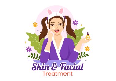 Kadın Cilt Bakımı, Yaş Karşıtı İşlem, Masaj veya Düz El Çizim Şablonlarında SPA Sağlığı Çizimi