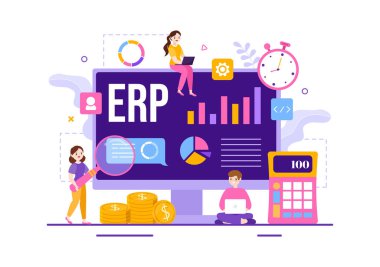 ERP Girişim Kaynak Planlama Sistemi İşletme Entegrasyonu, Üretim ve Şirket Geliştirme Şablonları Elle Çekilen Şablonlar