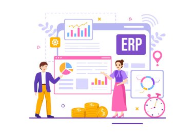 ERP Girişim Kaynak Planlama Sistemi İşletme Entegrasyonu, Üretim ve Şirket Geliştirme Şablonları Elle Çekilen Şablonlar