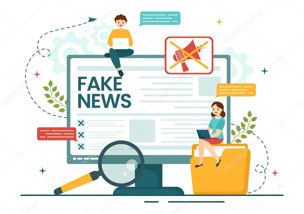 Fact Check Vector Illustration With Myths vs Facts News for Thorough Checking or Compare Evidence in Flat Cartoon Hand Drawn Landing Page Templates