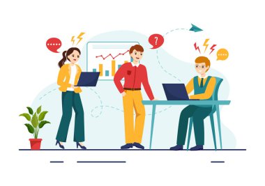 Çatışma Çözümleme ve Yönetim Vektörü İllüzyonu İniş Sayfası El Çiziminde İki Toplum Grubu Farklı Görüş ve Anlaşmazlık