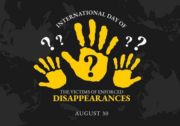 stock vector International Day of the Victims of Enforced Disappearances Vector Illustration on August 30 with Missing Person or Lost People Templates