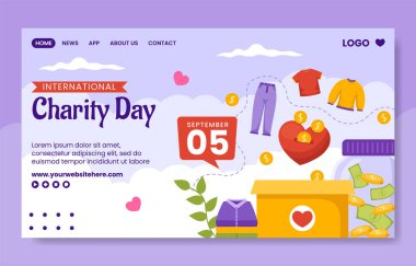 Uluslararası Yardım Günü Sosyal Medya İniş Sayfası Karikatür El Şablonları Çizim Arkaplan Çizimi