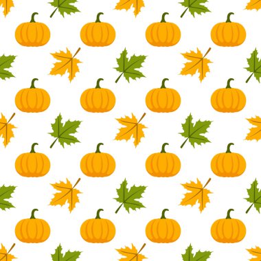 Sonbahar Sezonu Kusursuz Desenli Şablon Çizgi Film Çizimi Çizimlerinde Sonbahar Elementleri Tasarımı